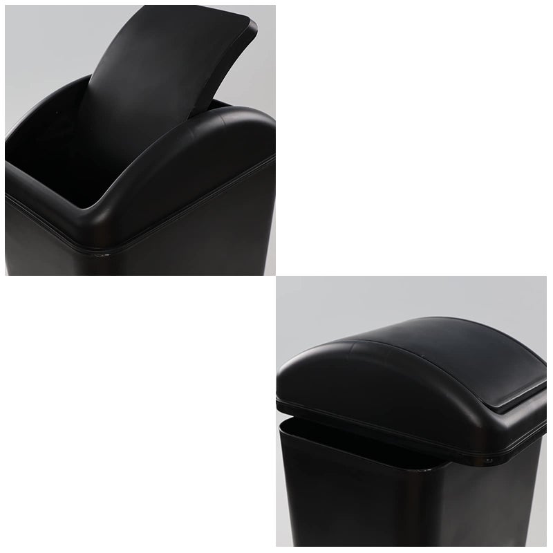 Doryh 3.5 Gallon Slim Plastic Trash Can with Swing Lid, 14 L Small Garbage Can, Black - Image 3